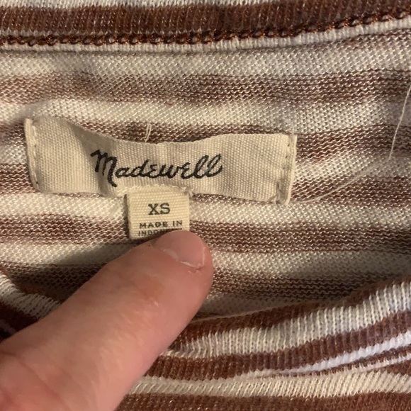 Madewell camel and cream striped top - Picture 3 of 3
